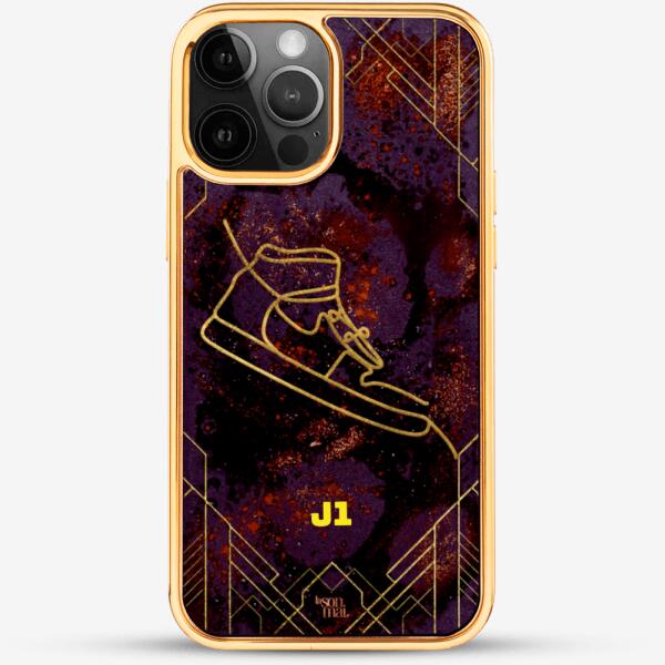 24k Gold Custom iPhone Case - Sneaker J1