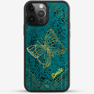 24k Gold Custom iPhone Case - Summer Forest Butterfly