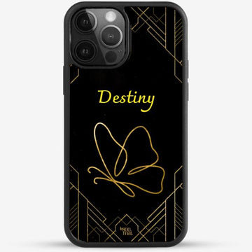 24k Gold Custom iPhone Case - Silent Night Butterfly