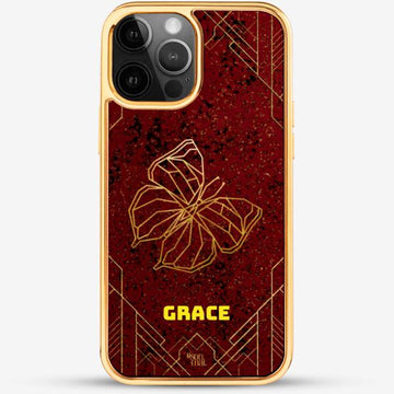 24k Gold Custom iPhone Case - Love Season Butterfly