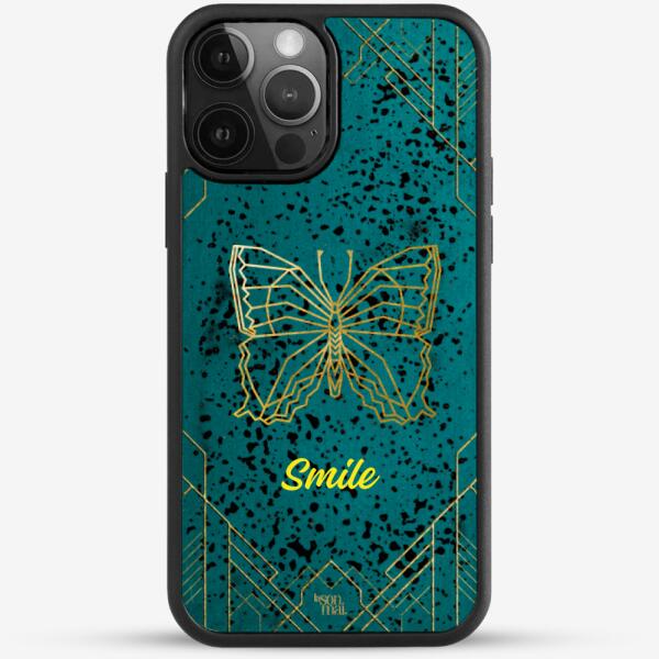 24k Gold Custom iPhone Case - Summer Forest Butterfly