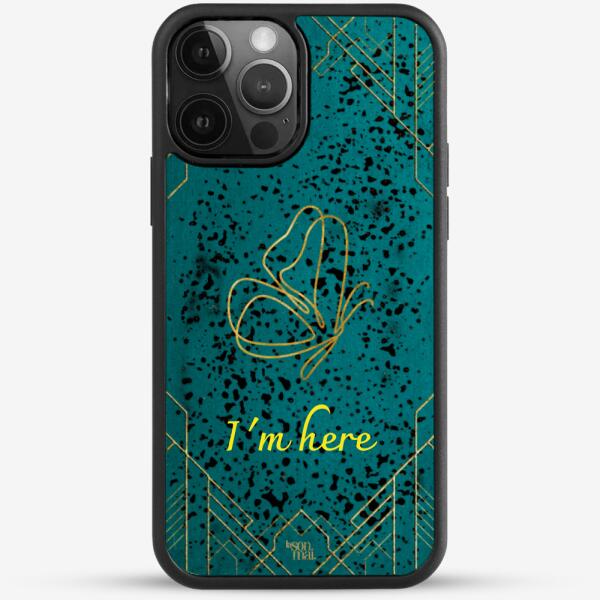 24k Gold Custom iPhone Case - Summer Forest Butterfly