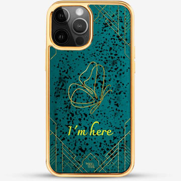 24k Gold Custom iPhone Case - Summer Forest Butterfly