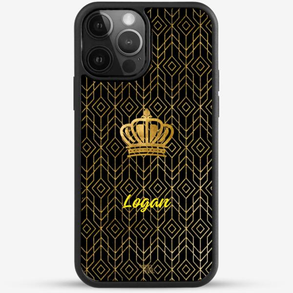 24k Gold Custom iPhone Case - Silent Night with Crown