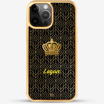 24k Gold Custom iPhone Case - Silent Night with Crown