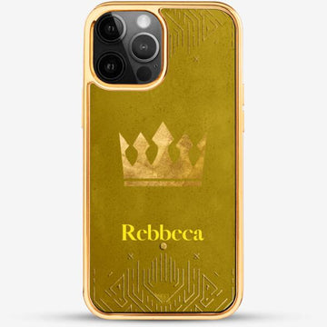 24k Gold Custom iPhone Case - Moonlight Sonata with Crown