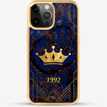 24k Gold Custom iPhone Case - Galaxy with Crown