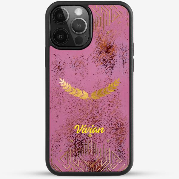 24k Gold Custom iPhone Case - Sweet Kiss with Crown