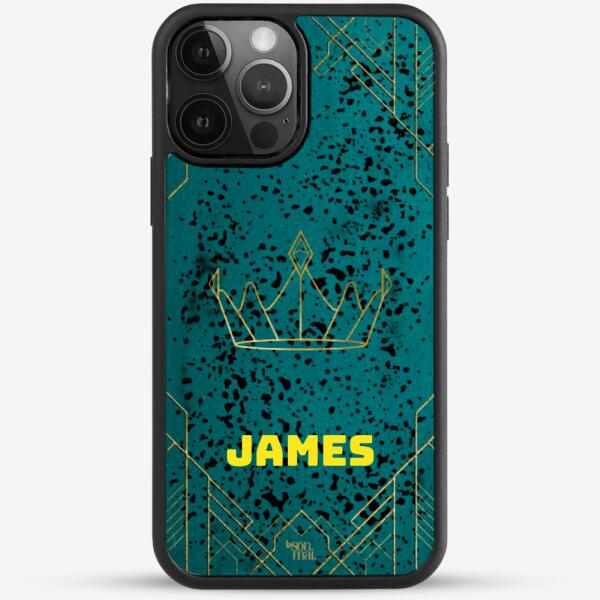 24k Gold Custom iPhone Case - Summer Forest with Crown