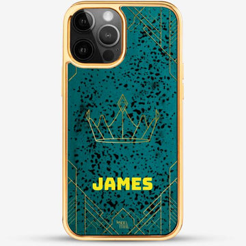 24k Gold Custom iPhone Case - Summer Forest with Crown