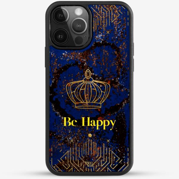 24k Gold Custom iPhone Case - Galaxy with Crown