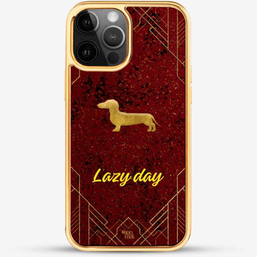 24k Gold Custom iPhone Case - Love Season Dog