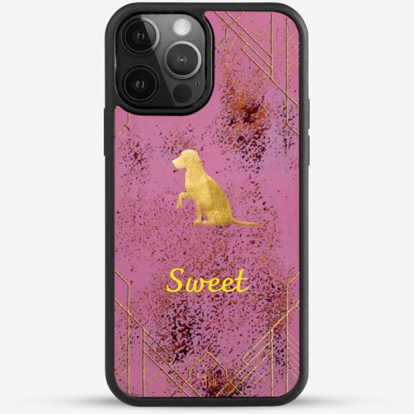 24k Gold Custom iPhone Case - Sweet Kiss Dog