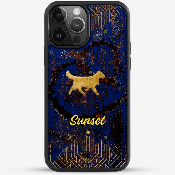 24k Gold Custom iPhone Case - Galaxy Dog