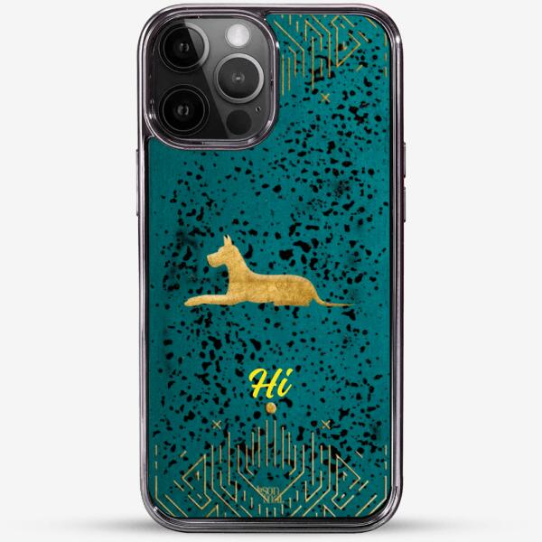 24k Gold Custom iPhone Case - Summer Forest Dog