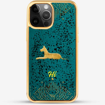 24k Gold Custom iPhone Case - Summer Forest Dog