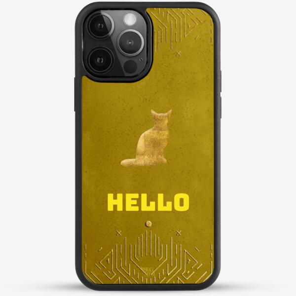 24k Gold Custom iPhone Case - Moonlight Sonata Cat