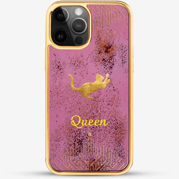 24k Gold Custom iPhone Case - Sweet Kiss Cat