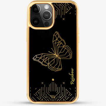 24k Gold Custom iPhone Case - Silent Night Butterfly