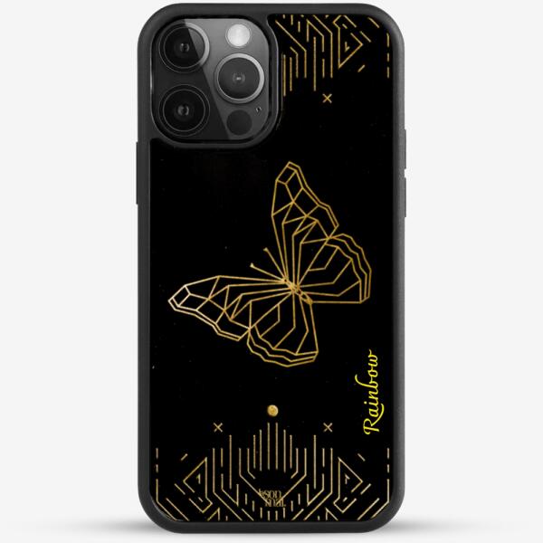 24k Gold Custom iPhone Case - Silent Night Butterfly