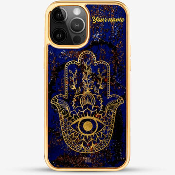 24k Gold Custom iPhone Case - Hamsa Hand