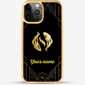 24k Gold Custom iPhone Case - Pisces Zodiac Sign