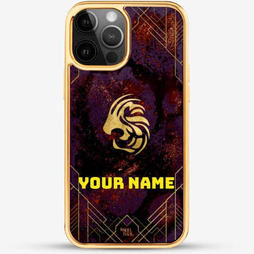 24k Gold Custom iPhone Case - Leo Zodiac Sign