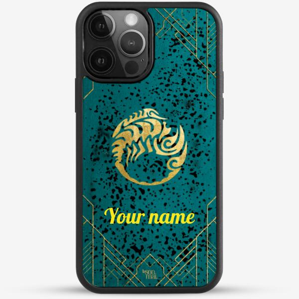 24k Gold Custom iPhone Case - Scorpio Zodiac Sign