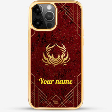 24k Gold Custom iPhone Case - Cancer Zodiac Sign