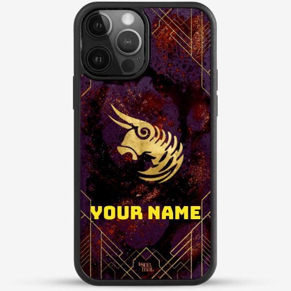 24k Gold Custom iPhone Case - Taurus Zodiac Sign