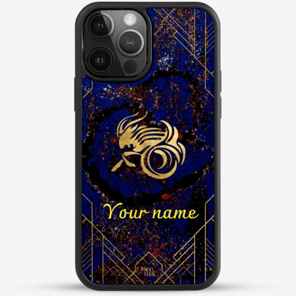 24k Gold Custom iPhone Case - Capricorn Zodiac Sign