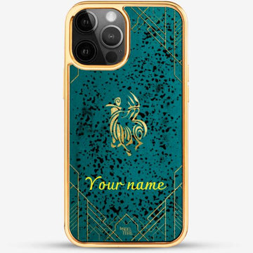 24k Gold Custom iPhone Case - Sagittarius Zodiac Sign