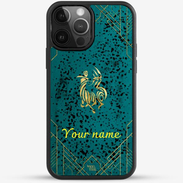 24k Gold Custom iPhone Case - Sagittarius Zodiac Sign