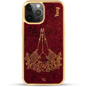 24k Gold Custom iPhone Case - Namaste