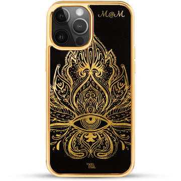 24k Gold Custom iPhone Case - Lotus Flower 3