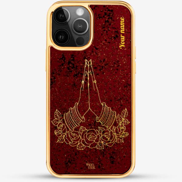 24k Gold Custom iPhone Case - Namaste