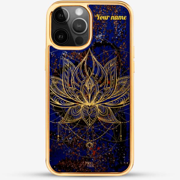 24k Gold Custom iPhone Case - Lotus Flower 4