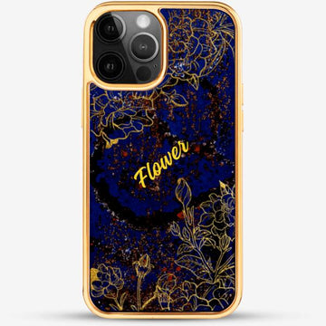 24k Gold Custom iPhone Case - Flower