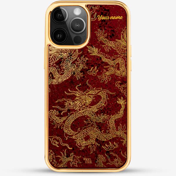 24k Gold Custom iPhone Case - Kimono Dragon