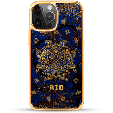 24k Gold Custom iPhone Case - Paisey Bandana