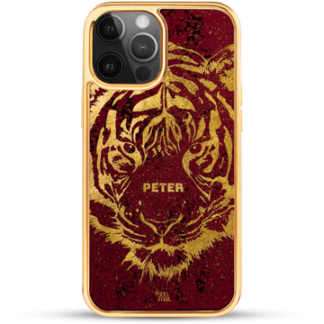 24k Gold Custom iPhone Case - Tiger