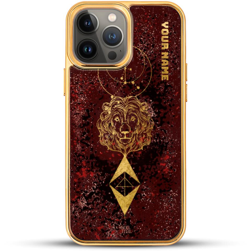 24k Gold Custom iPhone Case - Leo