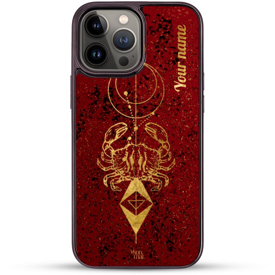 24k Gold Custom iPhone Case - Cancer