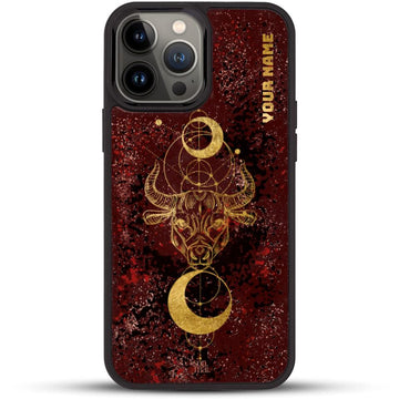 24k Gold Custom iPhone Case - Taurus