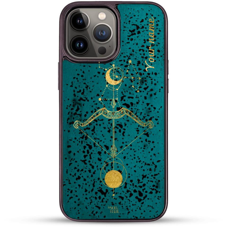 24k Gold Custom iPhone Case - Sagittarius