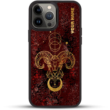 24k Gold Custom iPhone Case - Aries