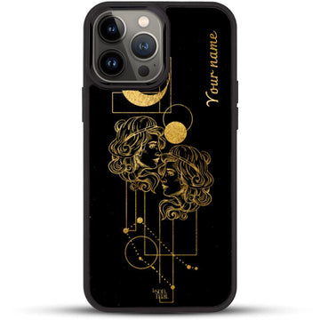 24k Gold Custom iPhone Case - Gemini