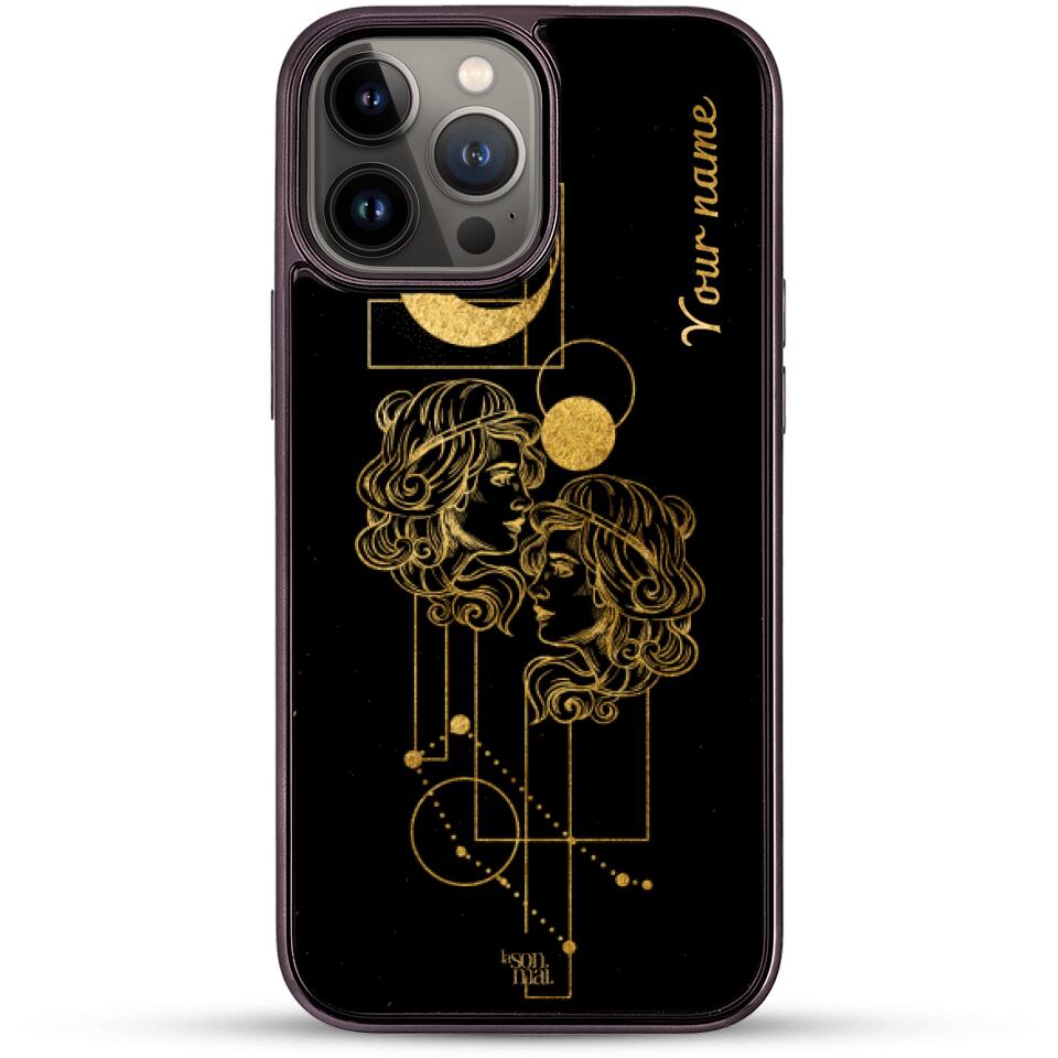 24k Gold Custom iPhone Case - Gemini